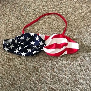 American flag bathing suit top